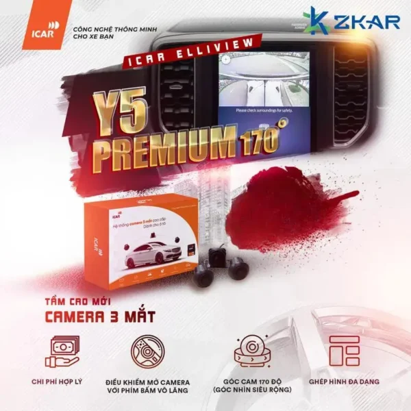 Camera 3 Mắt ICAR Elliview Y5 Premium 170 Độ