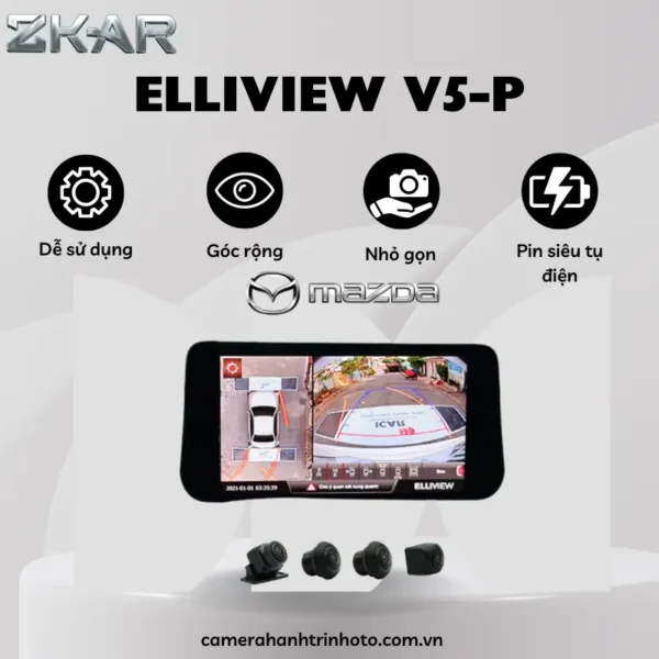 Camera 360 ICAR Elliview V5-P Cho Xe Mazda