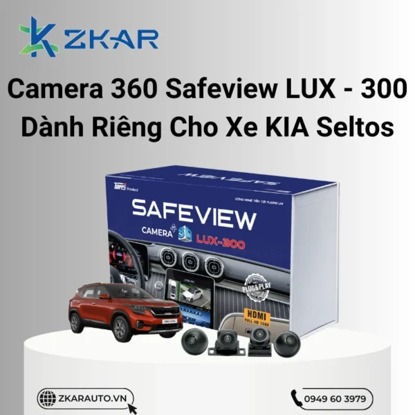 Camera 360 Safeview Lux 300 chính hãng cho KIA Seltos