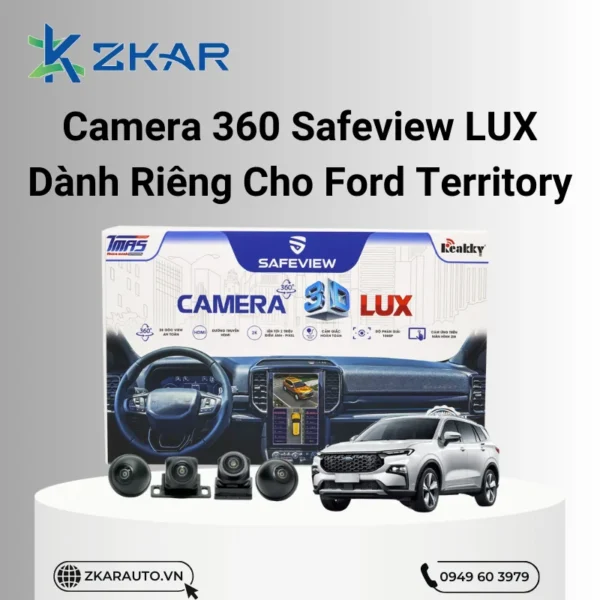 Camera 360 độ Safeview Lux chính hãng cho Ford Territory