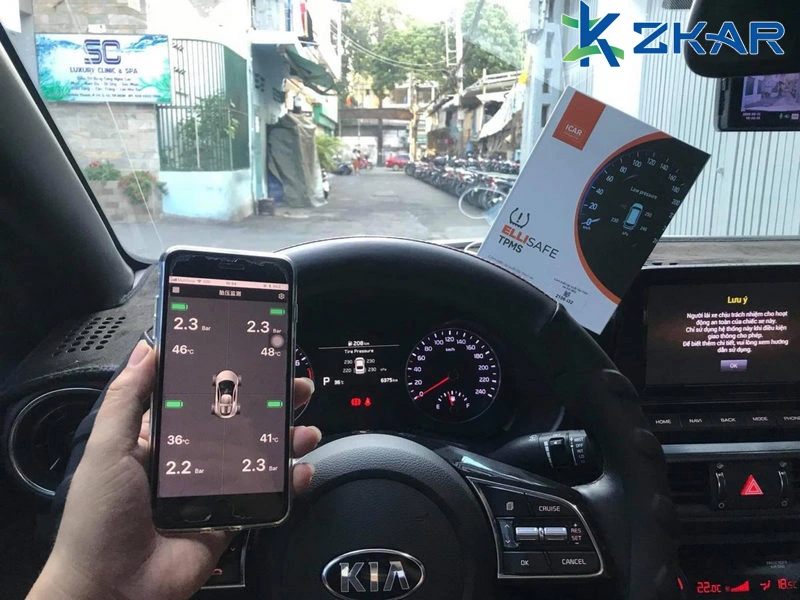 Cách hoạt động cảm biến áp suất lốp Icar