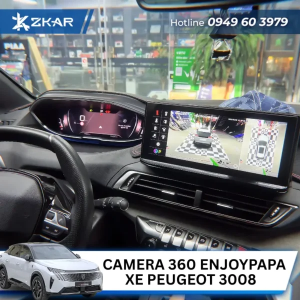 Lắp Camera 360 ENJOYPAPA Cho Peugeot 3008