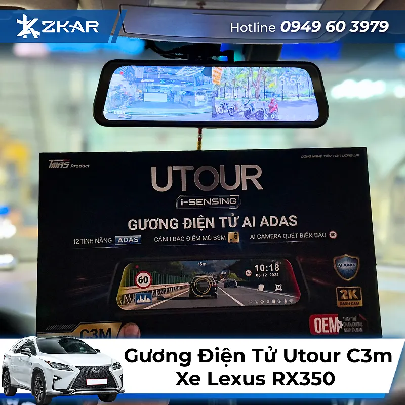 Lắp gương điện tử c3m xe lexus rx350