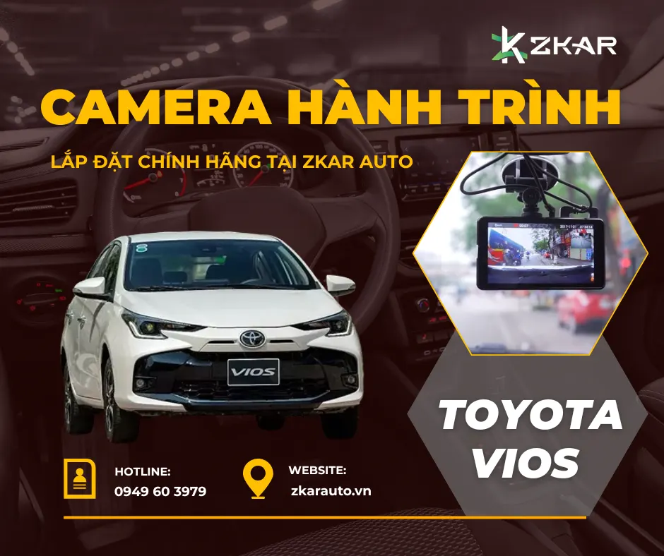 Lắp Camera Ghi Hình Xe Toyota Vios